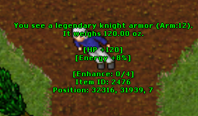 Legendary item with 0/4 enhance slots